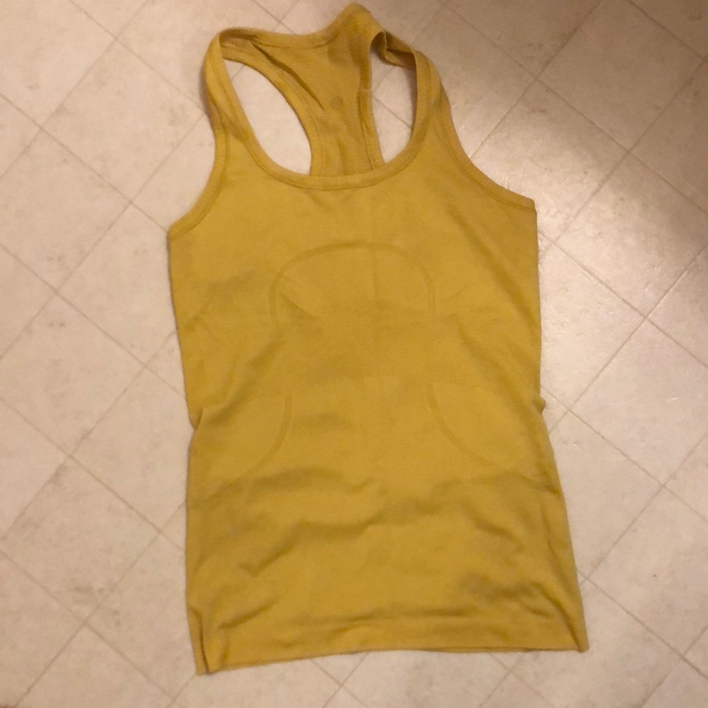 lululemon athletica Yellow Racerback Tank Top